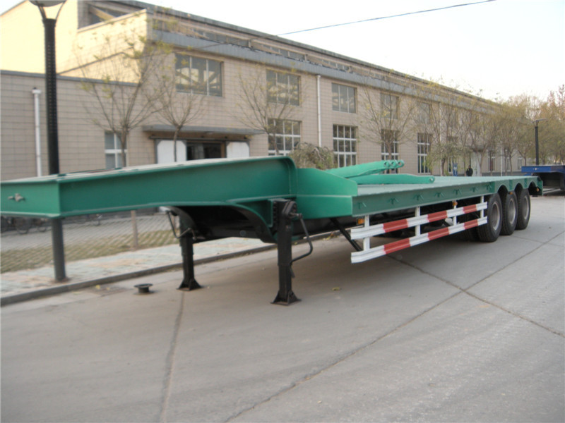 Double Containers CIVL Semi Trailer Trucks Low Bed Semi Trailer 2 AXLES