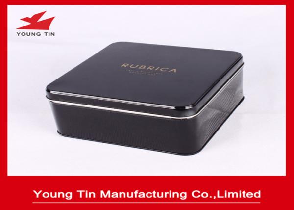Square Metal Tinplate Chocolate Packaging Tin Boxes With Full Color Printing