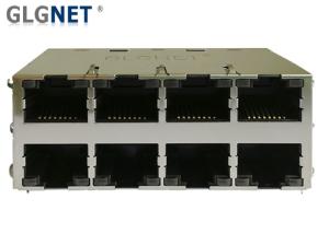 Quality 2x4 Stacked RJ45 Multiple Port Connectors Magnetics With LEDs 1000 Base T wholesale