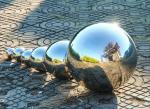 316 Grade 36" 900mm Hollow Metal Balls , Stainless Steel Round Balls Art Show