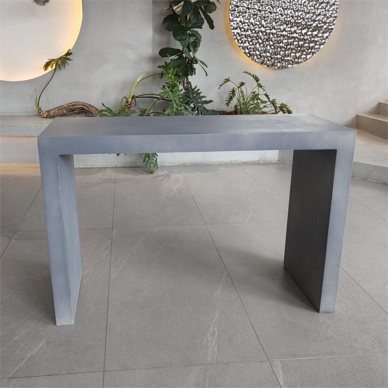 Outdoor GRC Concrete Table Chair Bench Irregular Shape Garden Furniture Set