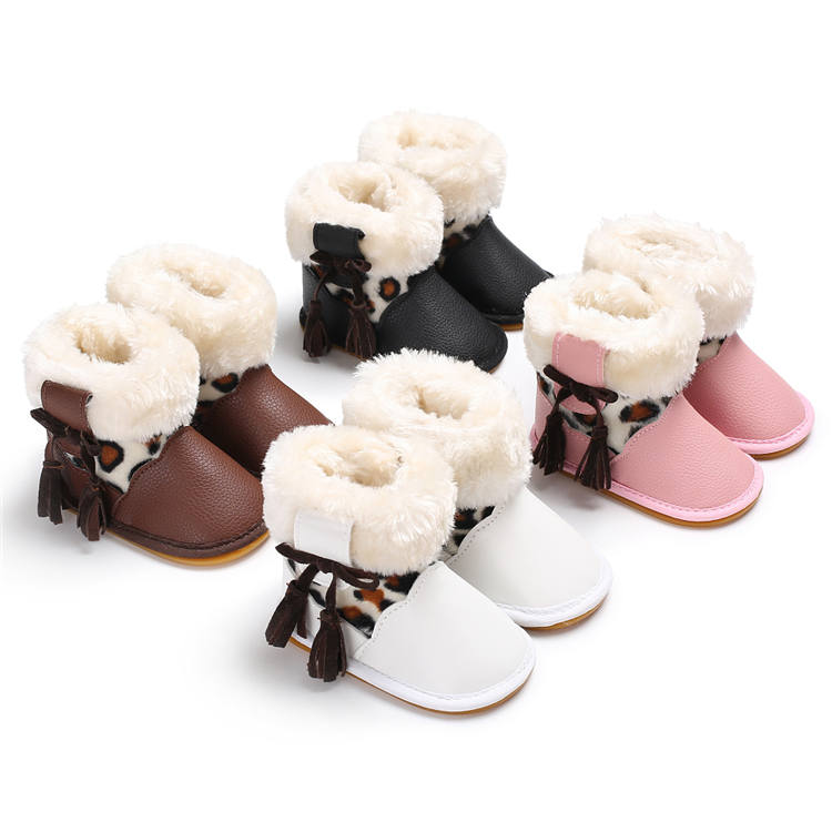 New designed PU Leather warm 0-2 years Rubber hard sole baby boots