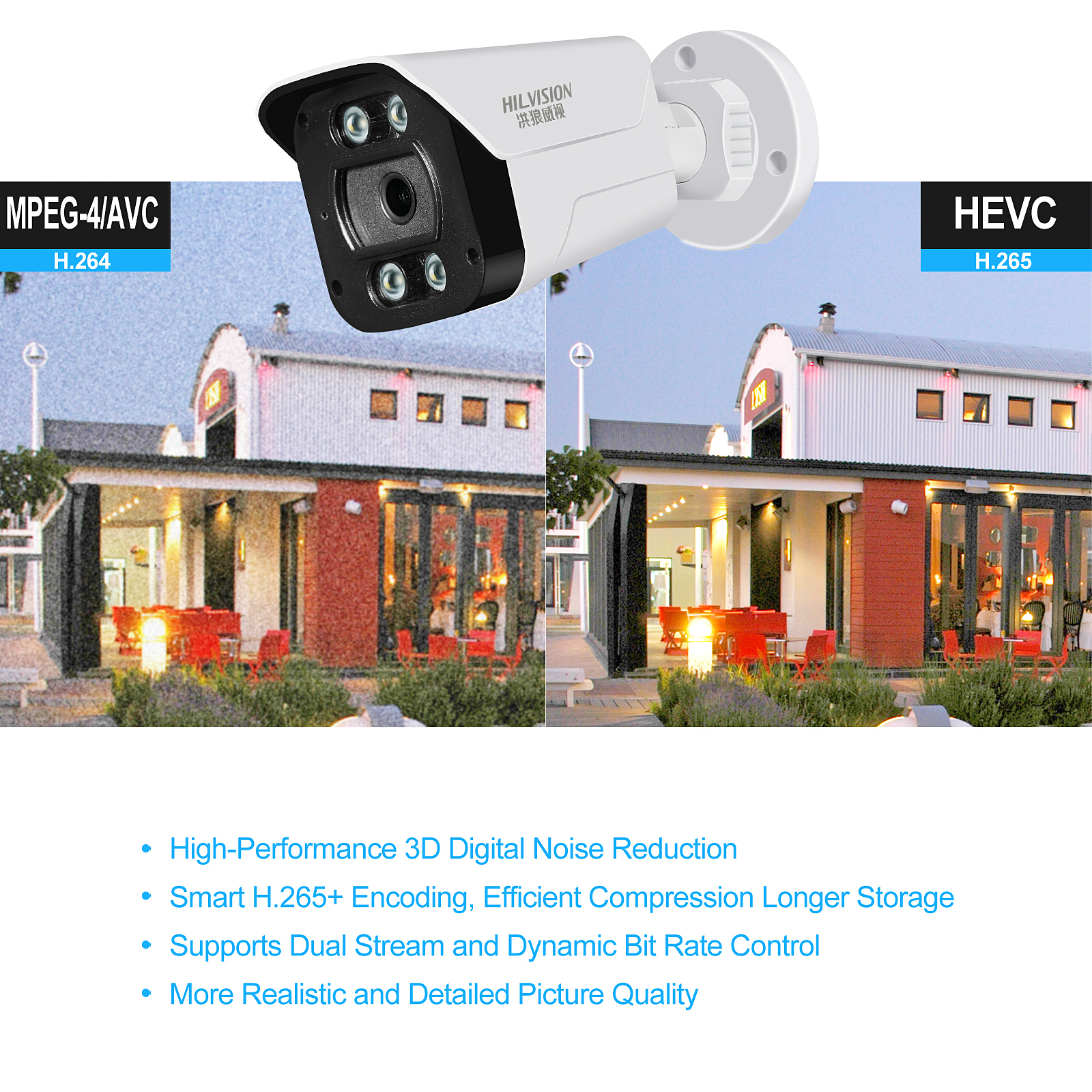 H.265 Video Compression Format C2240TD-10D POE Network Camera With NIGHT VISION