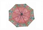 Flower 21 Inch Foldable Umbrella 8 Ribs Rubber / Plastic Handle Strong Sturdy