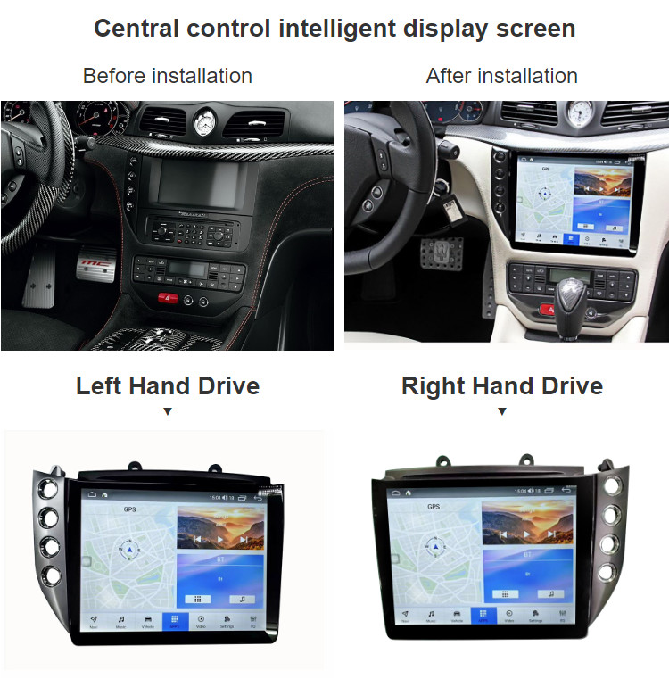 10.4" Maserati Android Auto Android 10 Radio Maserati Gt 2007-2019 GPS Stream Wireless Music