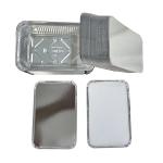 Environmental Friendly Rectangular Disposable Aluminum Foil Tray With Paper