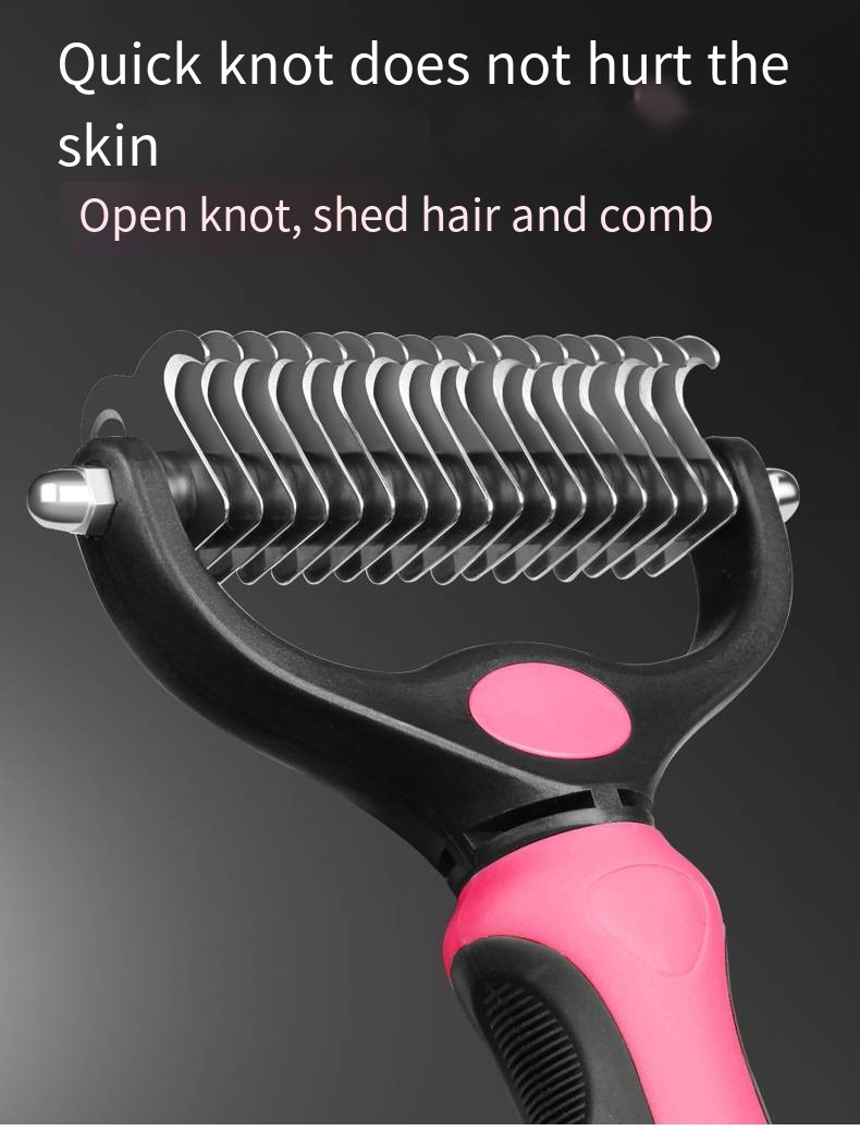 Wholesale Pet Double Sided Knotting Hair Brush Special Grooming Rake Comb For Dogs And Cats
