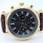 High quality Stainless steel fashion watch with geniune leather strap
