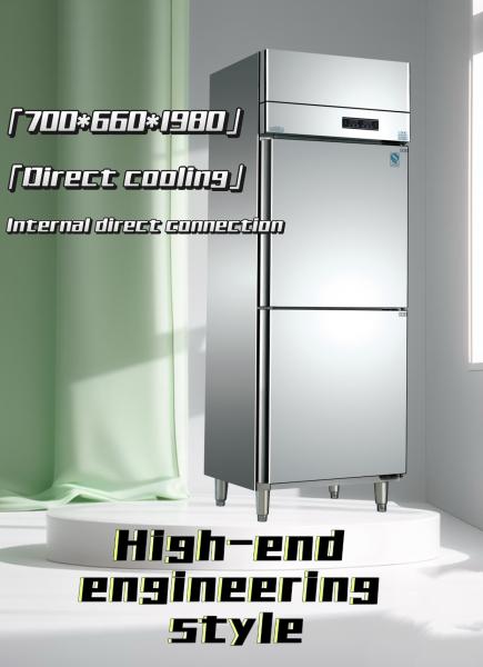 High End 2 Door Commercial Freezer Internal Connection Restaurant Refrigerator