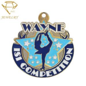 Quality Customized Embossed Silver Skating Sport Award Medals With Lanyard wholesale