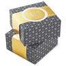 Quality 4&quot; Gray Geometric 2 Pack Rigid Packaging Box With Gold Bands wholesale