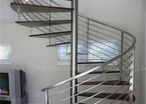 Quality Prefabricated Spiral Staircase Timber Treads Stair For Indoor wholesale