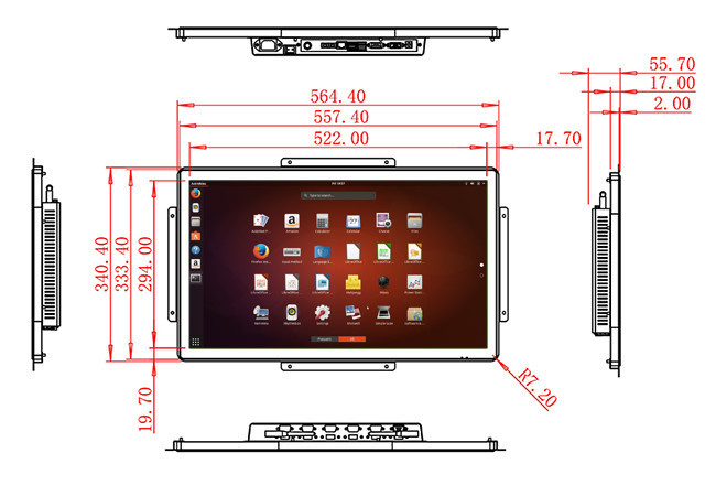 23.6-Inch Linux Visualization Unit for Energy Infrastructure, Factory Control Panels, Public Displays, and Healthcare Monitoring