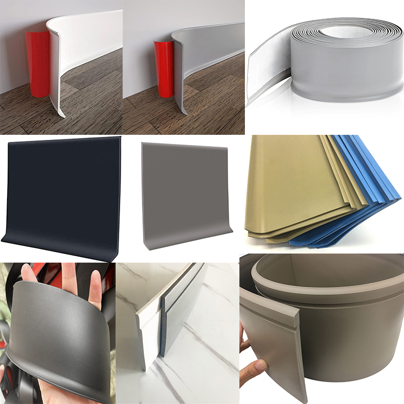 NBR Vinyl Wall Base PVC Skirting Board with Fast Sample Turnaround Time of 5-7 Days