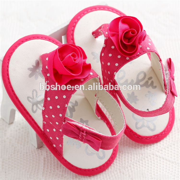 Simple designed infant Sandals Casual Newborn Slipper baby shoes for Girl