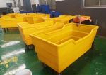 400-800kg Poly Box Truck Half Opening Poly Linen Commercial Laundry Trolley On