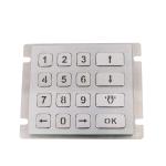Chinese manufacture 4X4 matrix stainless steel blue led keyboard with pin out