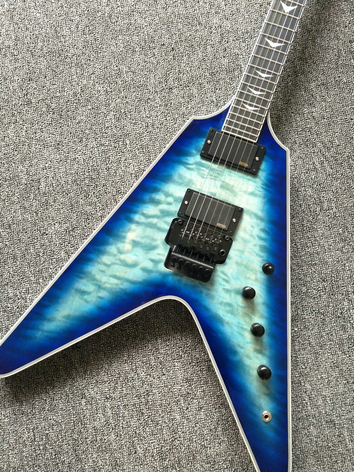 Custom shop blueburst Flying V Electric Guitar flying v guitar China OEM Guitar