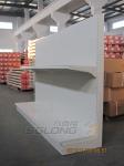 White Slatwall Back Retail Gondola Shelving For Chain Shops / Convenience Store