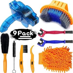 Quality Bike Cleaning Kit (9pcs), Including Chain Cleaner for Cycling,Bicycle Clean Brush Tools for Mountain/MT/Road/BMX Bike wholesale