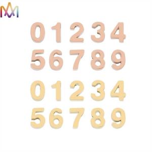 Quality Multicolor Stainless Steel 3D Digital Numbers Pendant wholesale