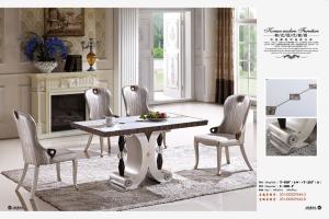 Quality home 6 seater rectangle marble dining table furniture wholesale