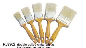 Quality Industrial House Paint Brush Set Double Boiled White Polyester Bristle Brush wholesale