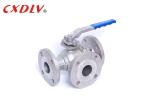 High Performance 3 Way Ball Valve Stainless Steel Full Port PN40 T / L Port