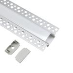 LED Strip Light Recessed Drywall Aluminium Channel Extrusion For Plaster Gypsum