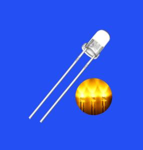 Quality 0.2W Illuminated 3mm 585-595nm Yellow Color 14000-16000mcd Round Shape F3 LED Diode wholesale