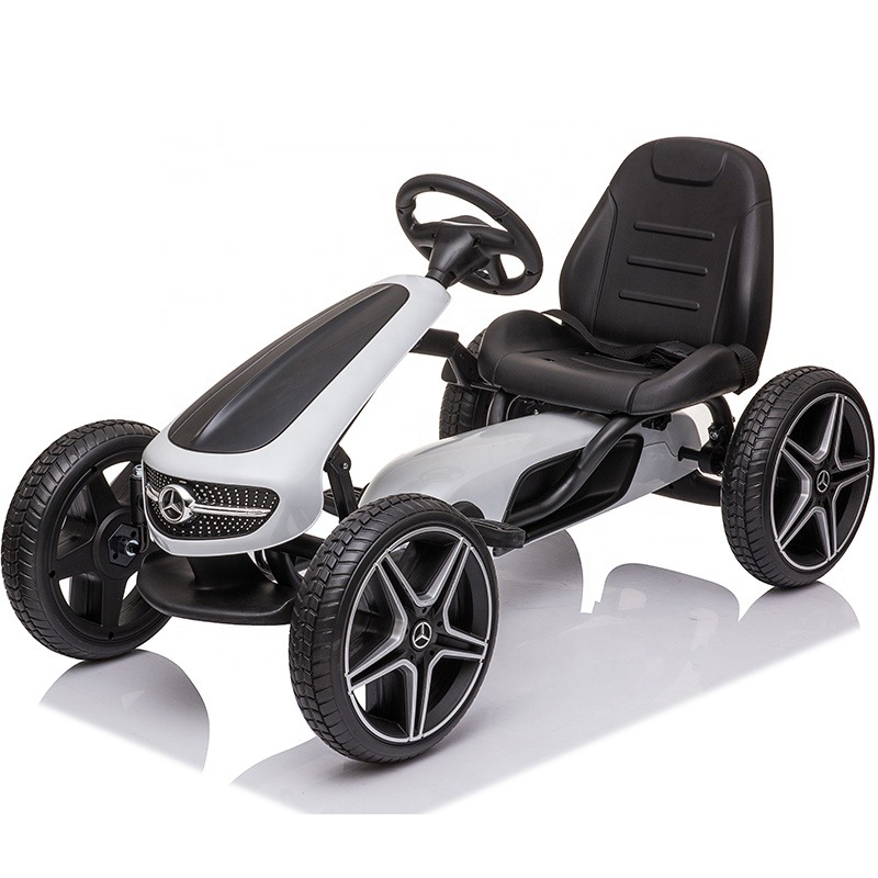 Licensed Kids Go Kart Toy Car for Children Battery Powered 4 Wheels Non-Electric Pedal