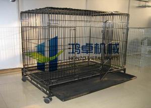 Quality Stainless Steel Foldable Pet Cage Collapsible Metal Pet Crate With Removable Tray wholesale