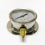 63mm Stainless Steel Pressure Gauge Flange Type 38 Bar BSPT Panel Mounting