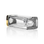 Square Cosmetic Container Empty 30ml Clear Glass Foundation Bottle For Lotions