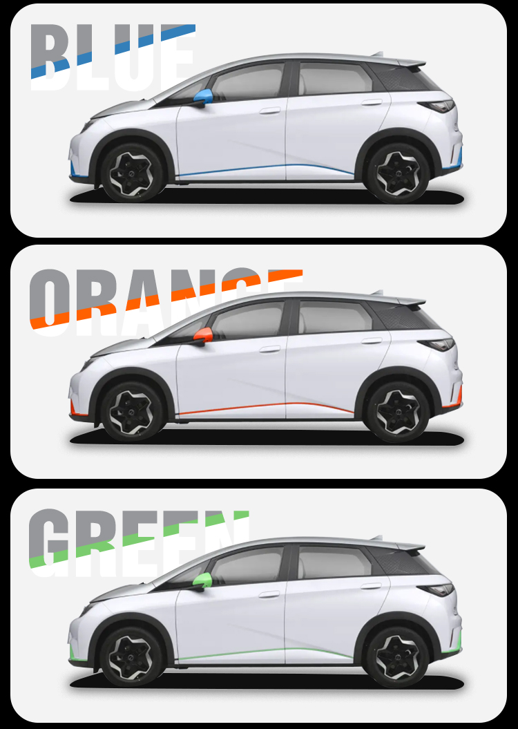 Byd Dolphin 405km Free Version The Best Sedan Car Blue Vehicle Handle Single Window Skylight Type Size mm 4995*1910*1495