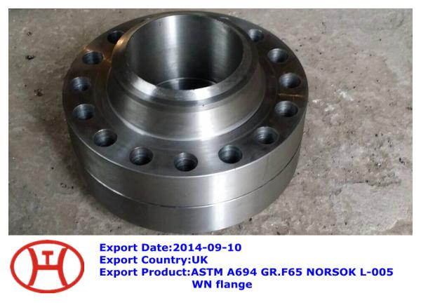 Cheap ASTM A694 F65 NORSOK L-005 WN flange for sale