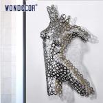 Circular Splicing Female Torso Stainless Steel Abstract Sculpture Wall