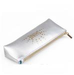 Washable Silver Custom Cosmetic Bags With Double Side Lamination , Travel
