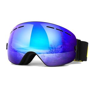 Quality Men Women Snowmobile Black Elastic Anti Fog Ski Goggles Adjustable wholesale