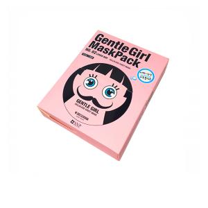 Quality Pink Folding Cardboard Gift Boxes For Mask Packaging Gold Foil Stamping wholesale