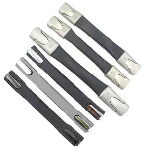 Quality OEM ODM Short Handbag Buckles Handles Black And Silver wholesale