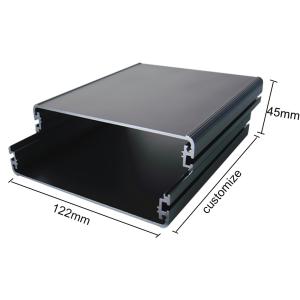 Quality W122mm x H45mm Led Driver Aluminum Extrusion Enclosure / Extruded Aluminum Housing wholesale