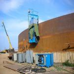 Horizontal 45mm Plant Seam Automatic Girth Welding Machine For Large Tank