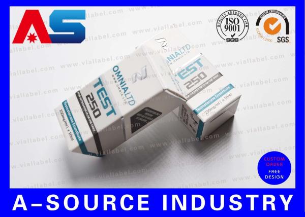 Silver Embossing 10ml Vial Boxes For Glass Bottles Moving Hologram Medicine