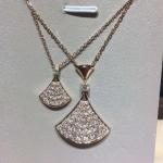 DIVA brand jewelry gold necklace 18kt gold with white gold or yellow gold or