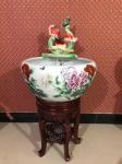 Peony Pattern Indoor 1310mm Koi Fish Bowl