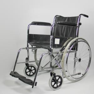 Quality Hospital Folding Steel Wheelchair With Detachable Footrest Flip Back Seat wholesale