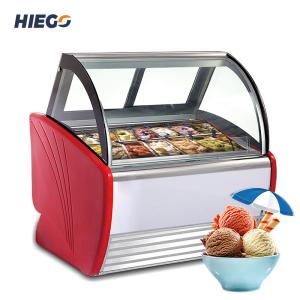 Quality 310l 390l Gelato Dipping Case Popsicle Stick Cabinet Air Cooling wholesale