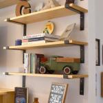 Garage and Kitchen Floating Shelves Hardware Heavy Duty Black Metal Brackets