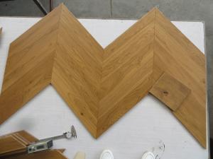 Quality Chevron Oak Engineered Parkett Flooring, Brown Stain, Selected Grade wholesale